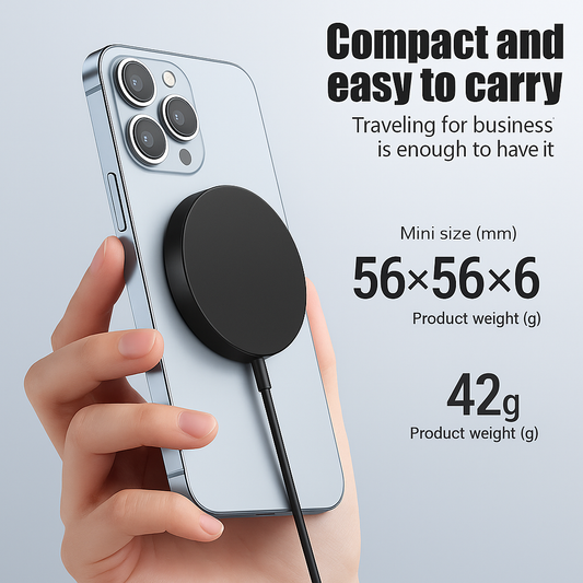 SmartLiveGlow™ Qi2 Magnetic Wireless Charger – 15W Fast Charging for iPhone 12 to 16 Series