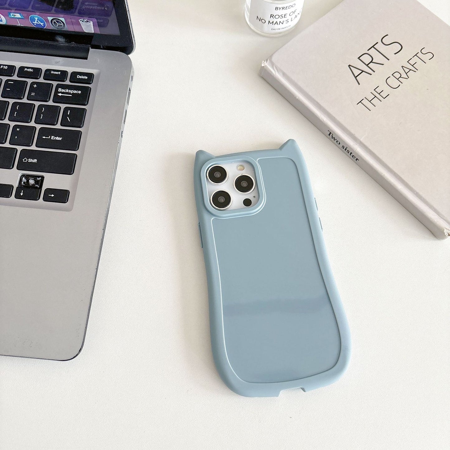 SmartLiveGlow™ Cat Ears Silicone Case – Cute & Protective Cover for iPhone 16