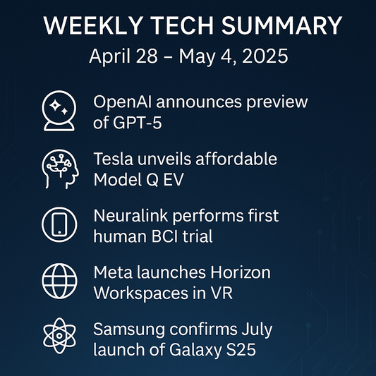 📰 Weekly Tech Pulse: Innovations & Headlines | April 28 – May 4, 2025