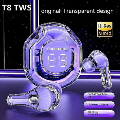 T8 TWS Bluetooth Earbuds: Premium Hi-Fi Sound with LED Display & Advanced ENC Technology for Active Lifestyles