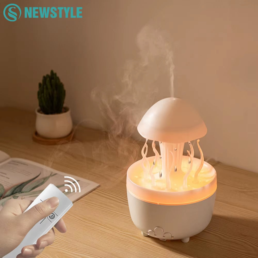 Transform Your Space with the Multifunctional Rotating Jellyfish Night Light: A Humidifier and Essential Oil Diffuser in Fun Christmas Tree and UFO Designs!