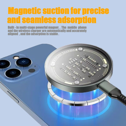 SmartLiveGlow™ Qi2 Magnetic Wireless Charger – 15W Fast Charging for iPhone 12 to 16 Series